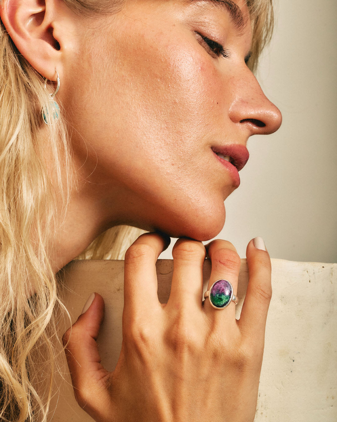 Ruby Zoisite Oval Ring