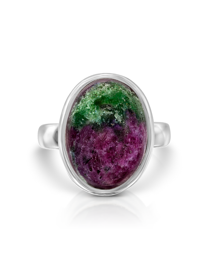 Ruby Zoisite Oval Ring