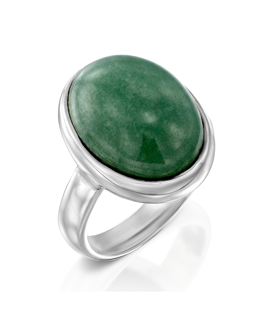 Grüner Aventurin Oval Ring