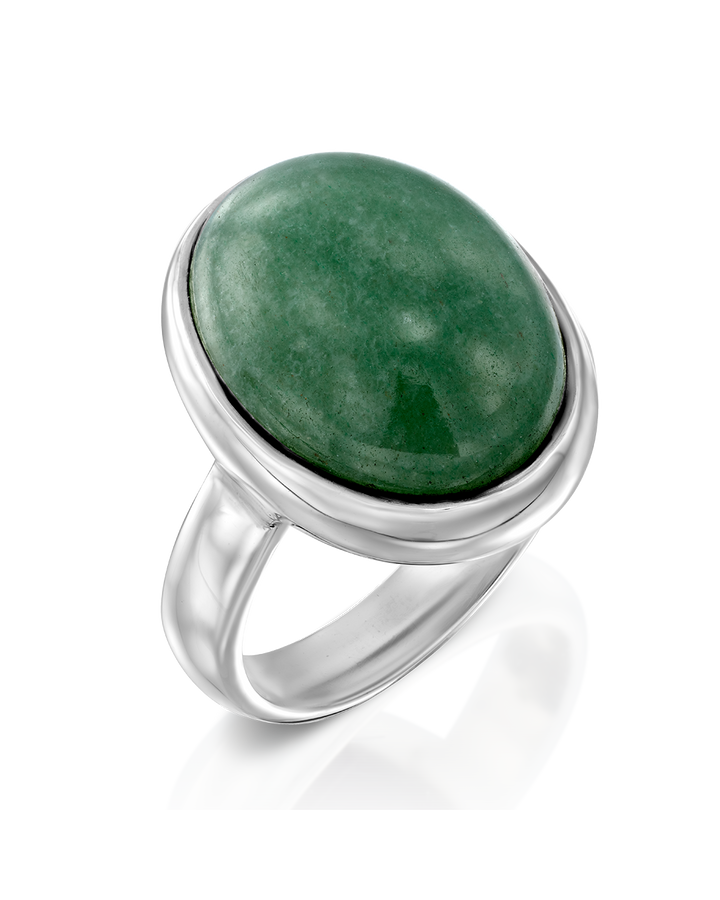 Green Aventurine Oval Ring