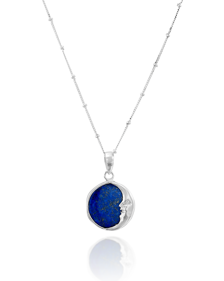 Moon Phase Lapis Necklace