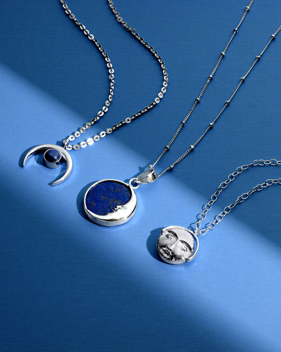 Moon Phase Lapis Necklace