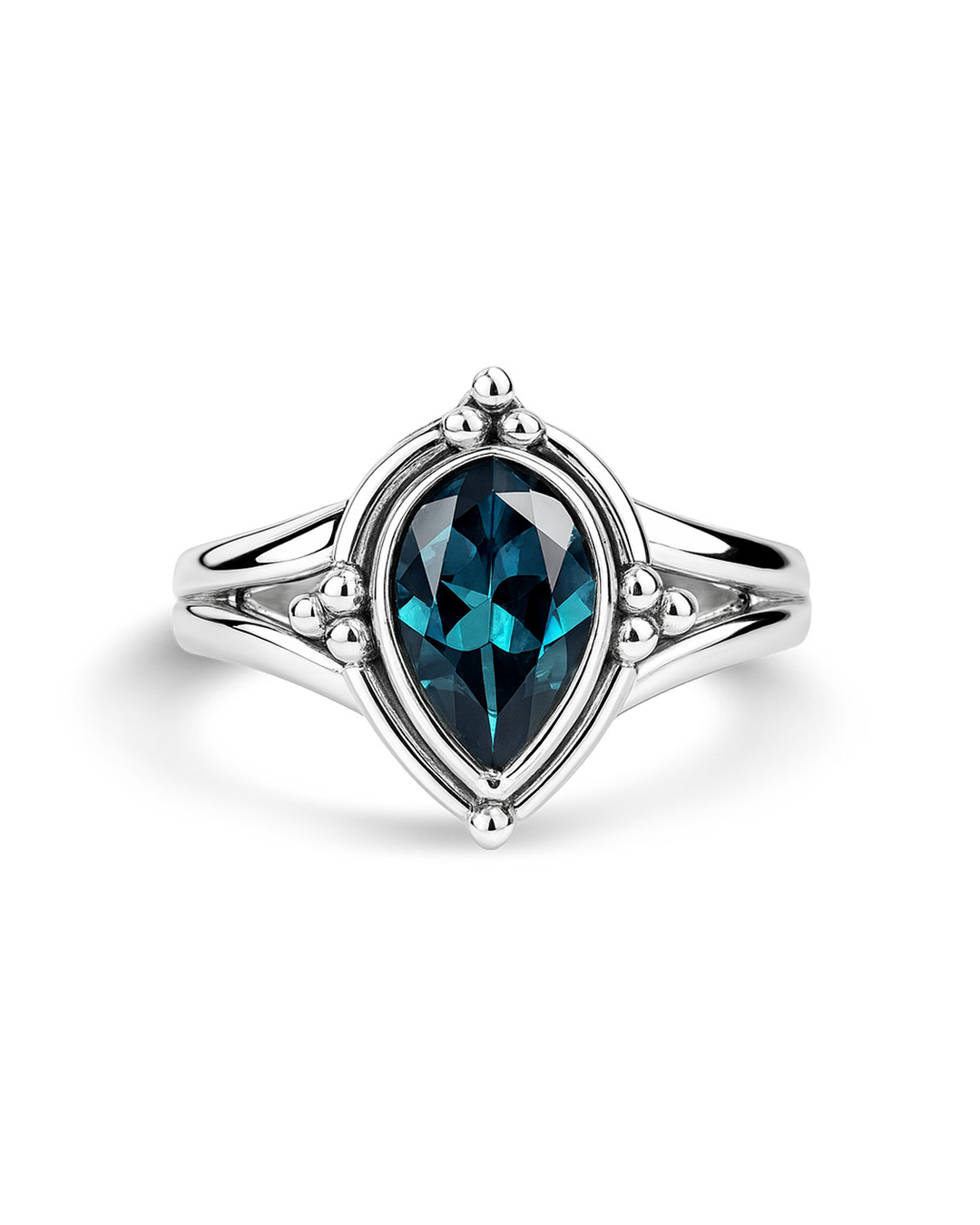London Blue Topaz Teardrop Ring