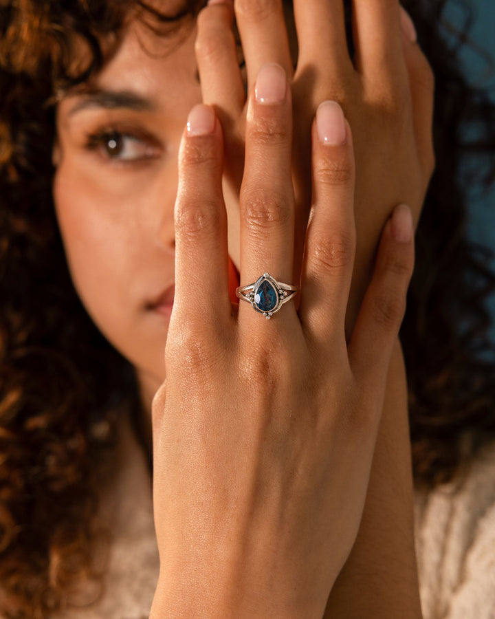 London Blue Topaz Teardrop Ring