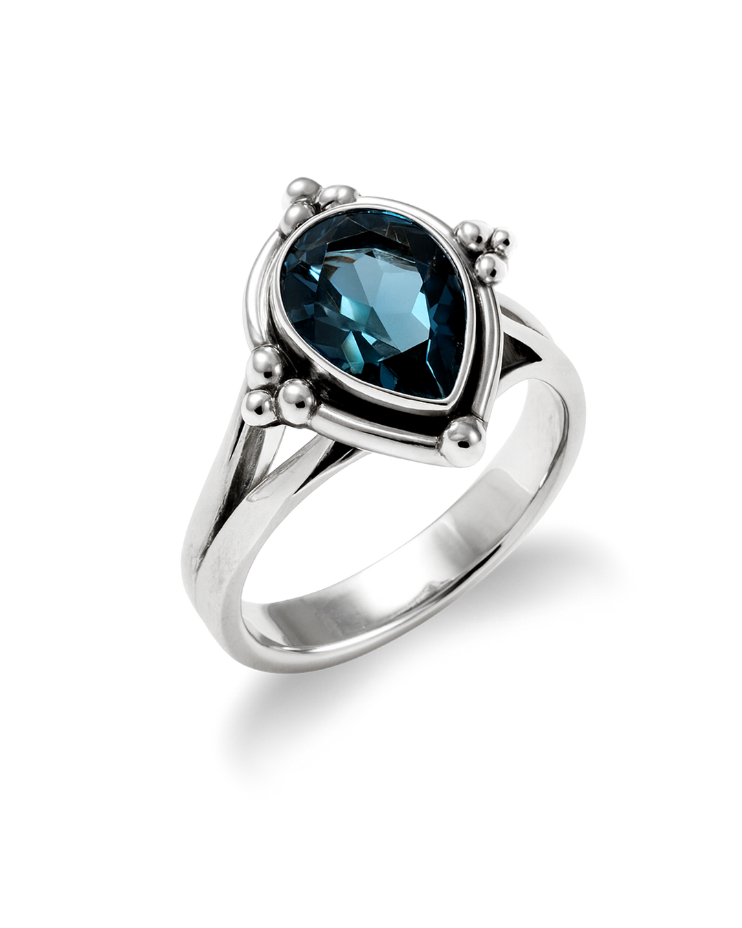 London Blue Topaz Teardrop Ring