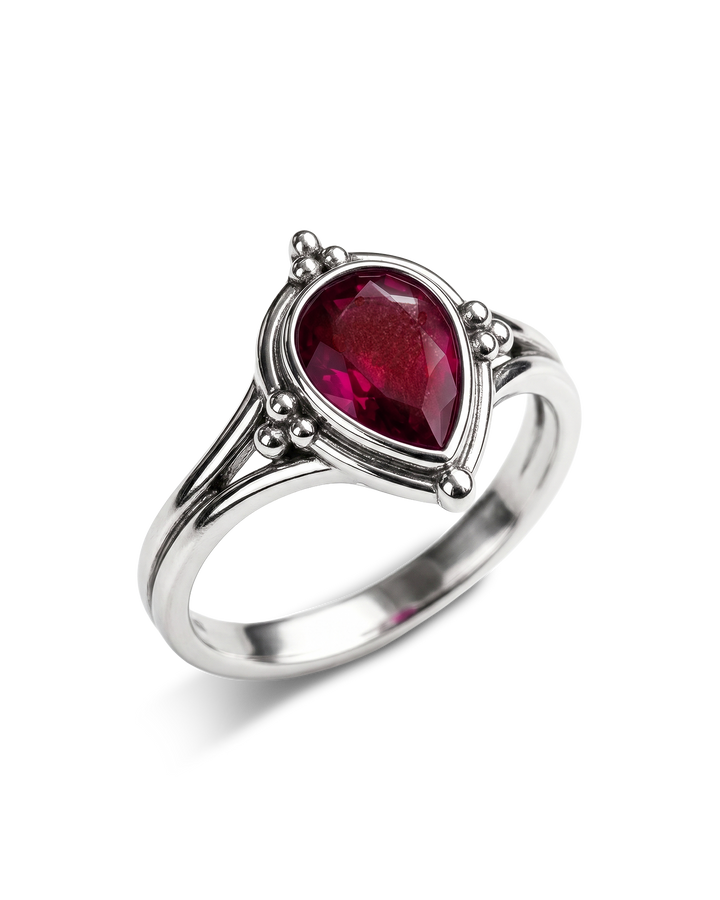 Ruby Teardrop Ring