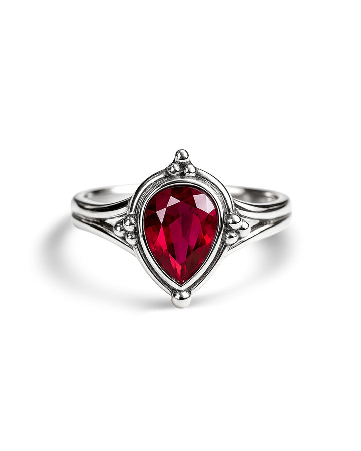 Ruby Teardrop Ring