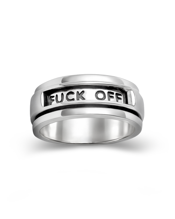 Hidden Message "Fuck Off" Fidget Ring
