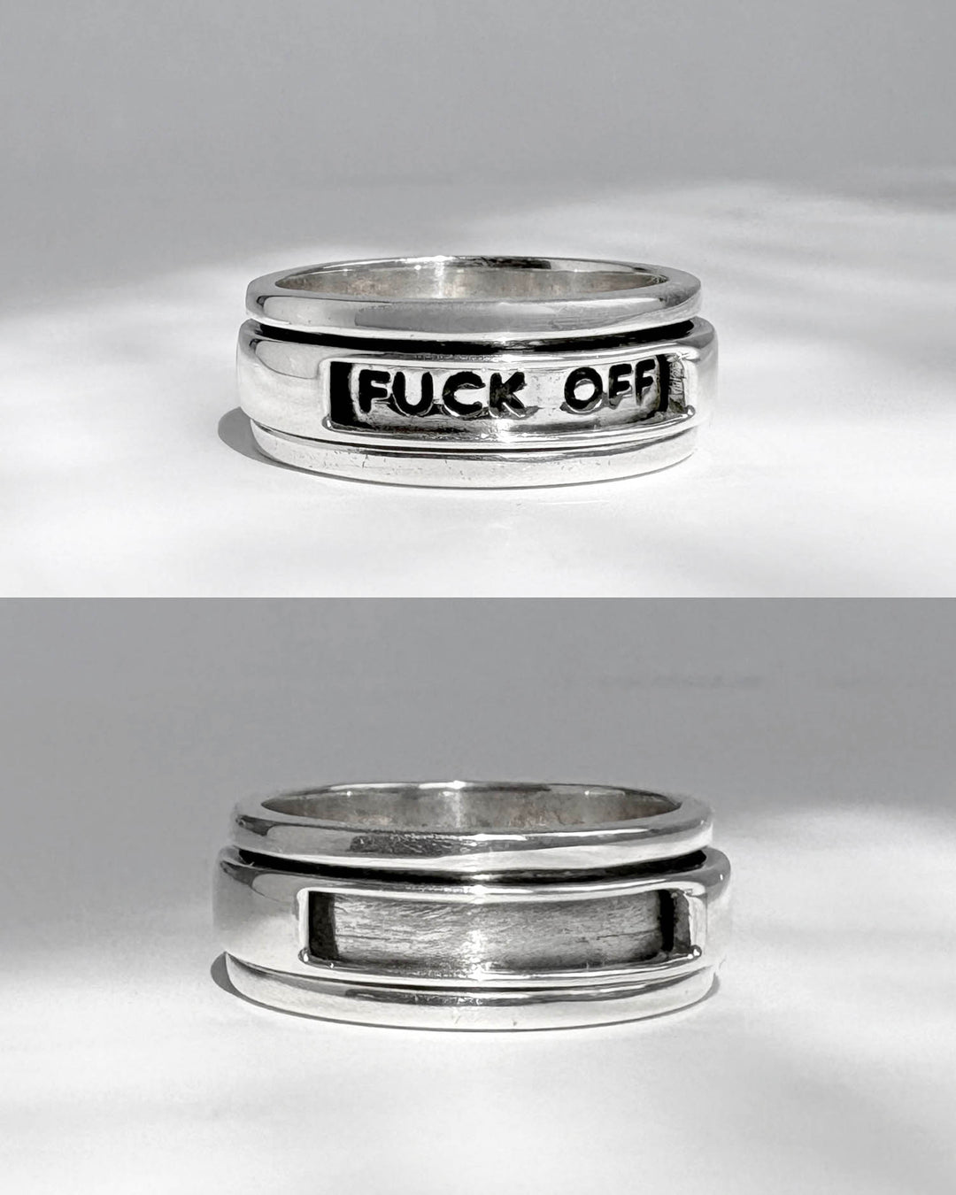 Hidden Message "Fuck Off" Fidget Ring