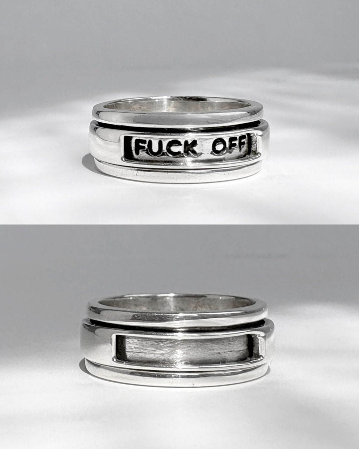 Hidden Message "Fuck Off" Fidget Ring