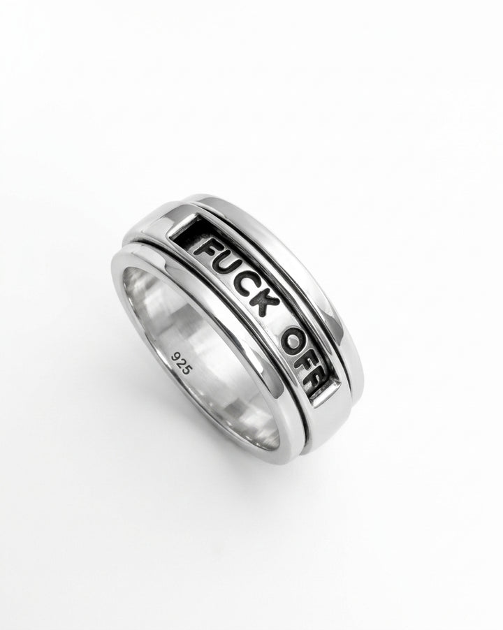 Hidden Message "Fuck Off" Fidget Ring