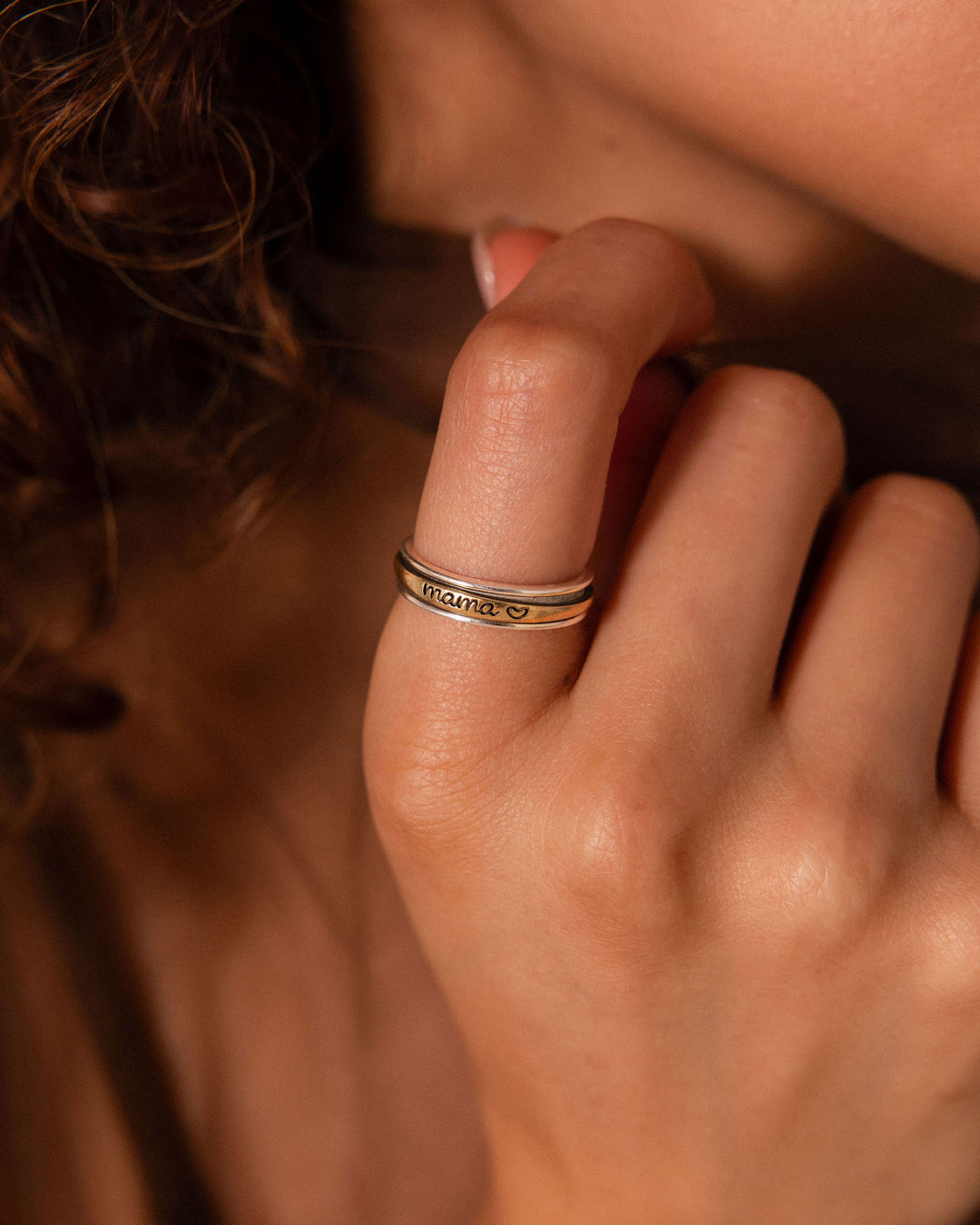 Two Tone Mama Fidget Ring