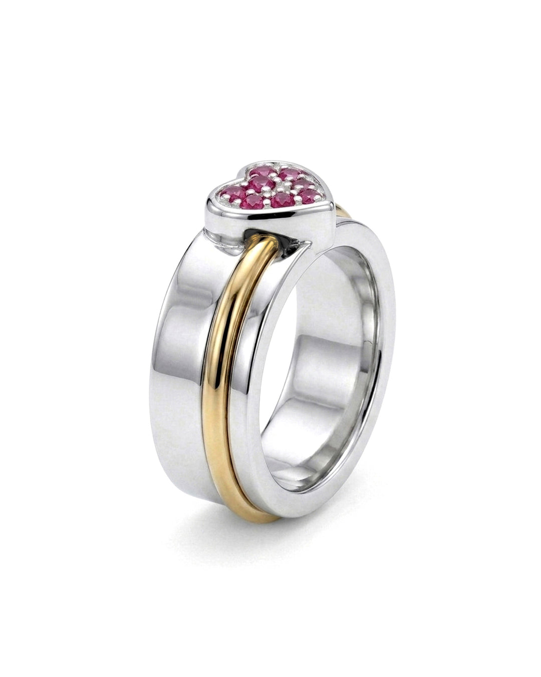 Ruby Heart Fidget Ring
