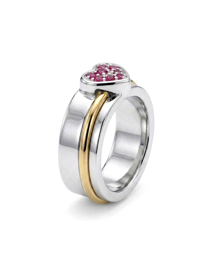 Ruby Heart Fidget Ring