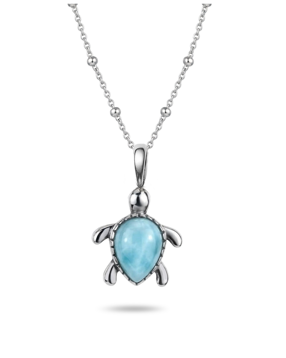 Sea Turtle Larimar Charm