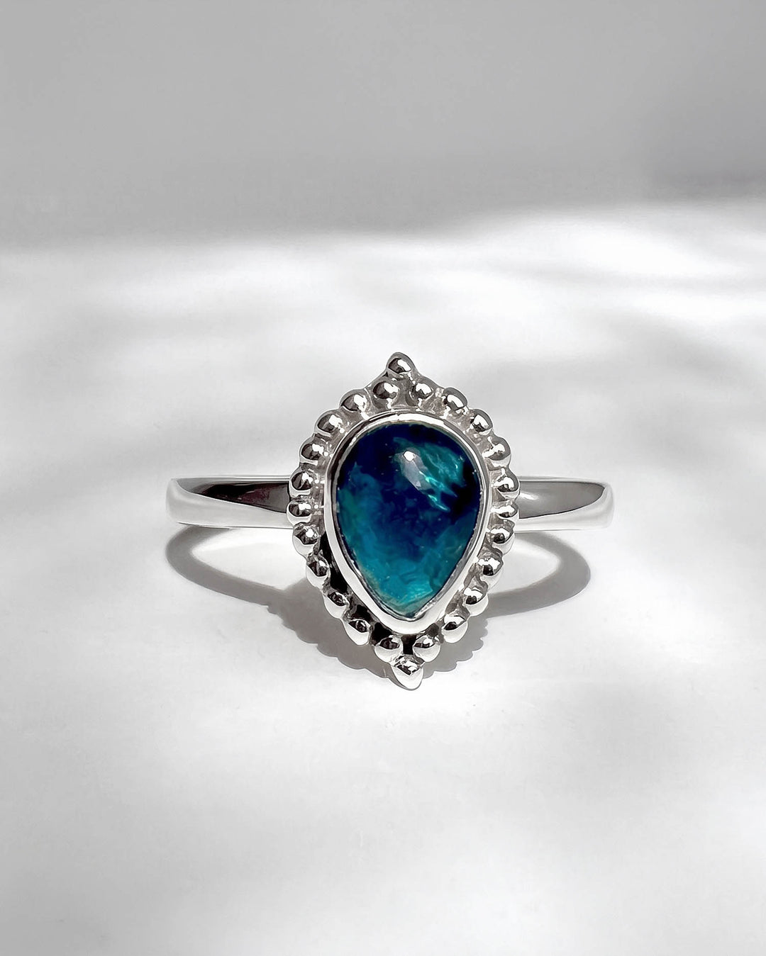 Teardrop Apatite Ring