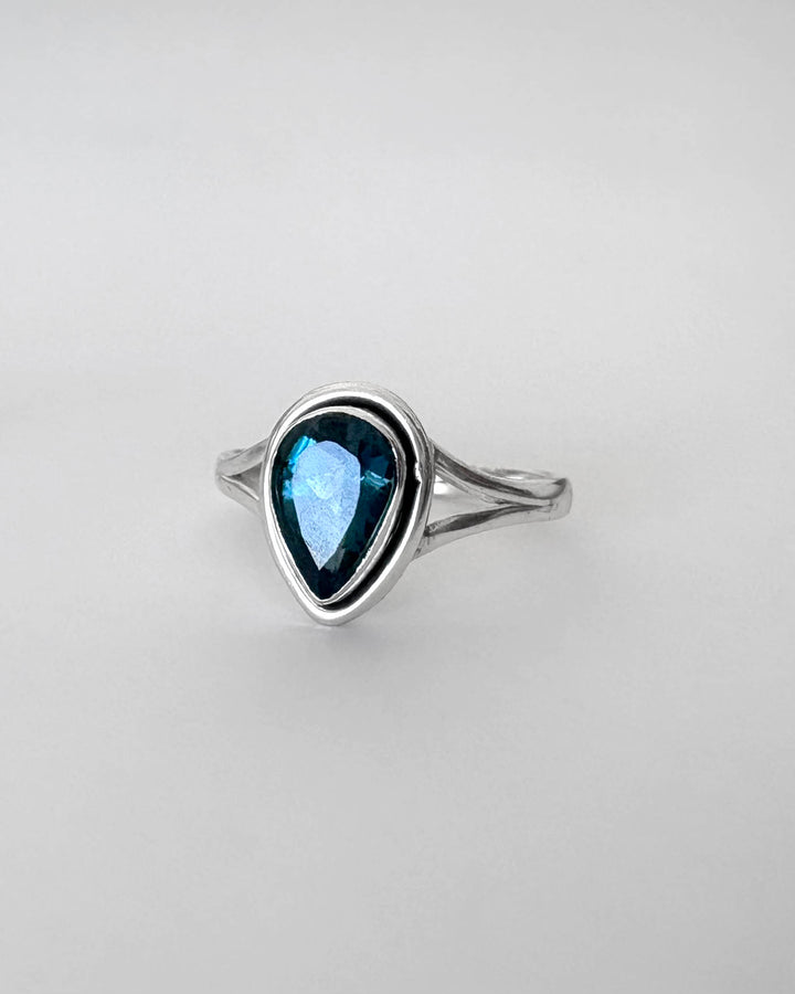 Teardrop London Blue Topaz Ring