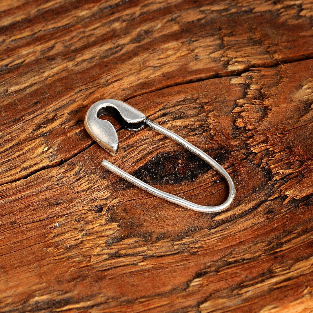 Safety Pin Skull Onyx Necklace