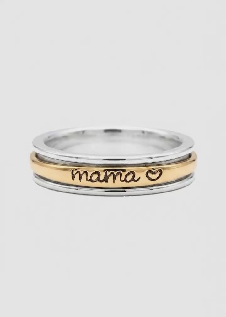 Two Tone Mama Fidget Ring