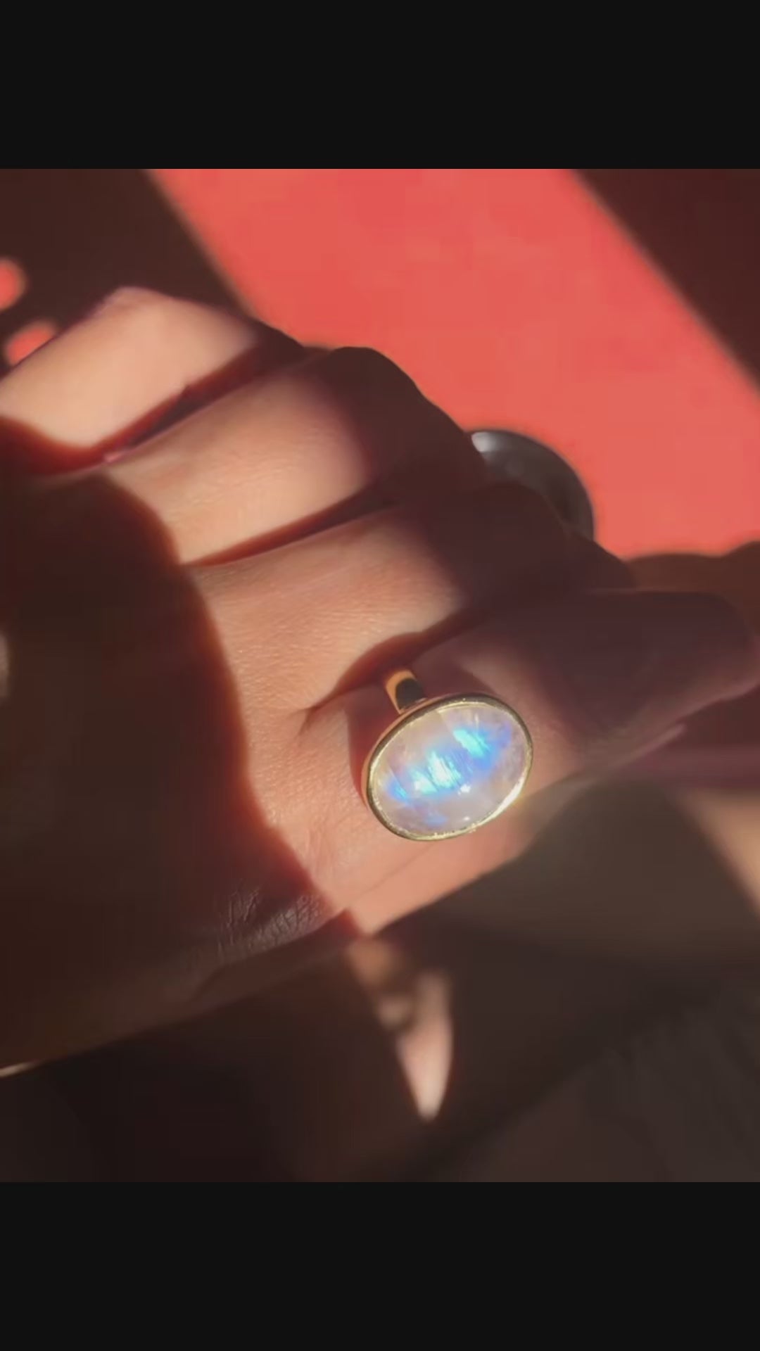 Moonstone Ring Gold Plated