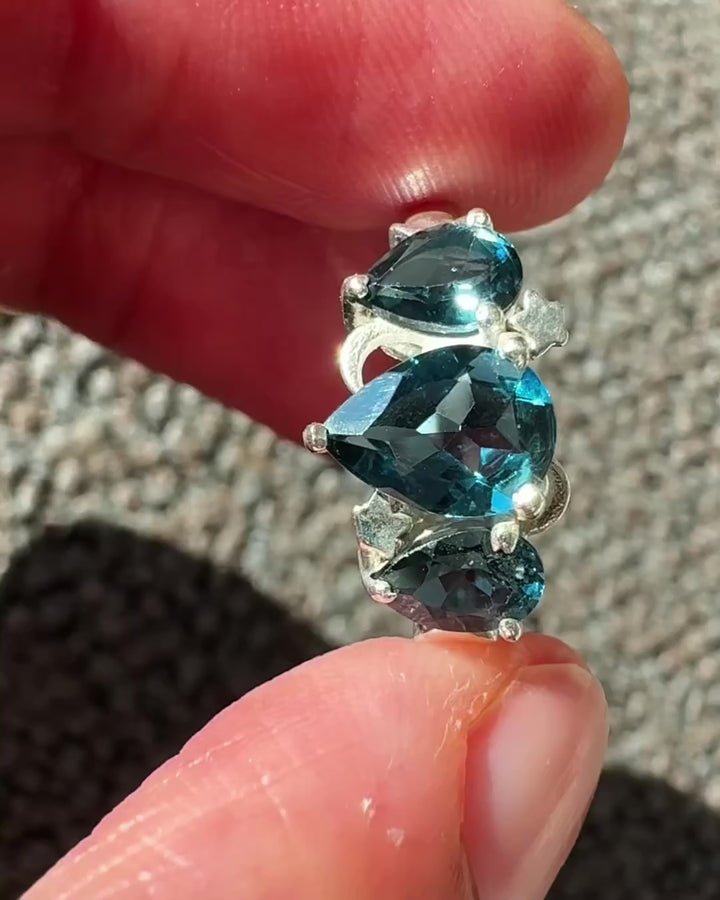 Celestial London Blue Topaz Ring