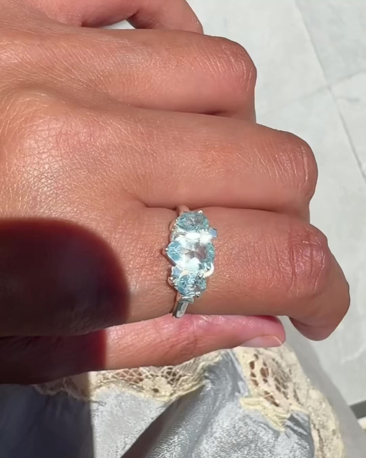 Celestial Blue Topaz Ring