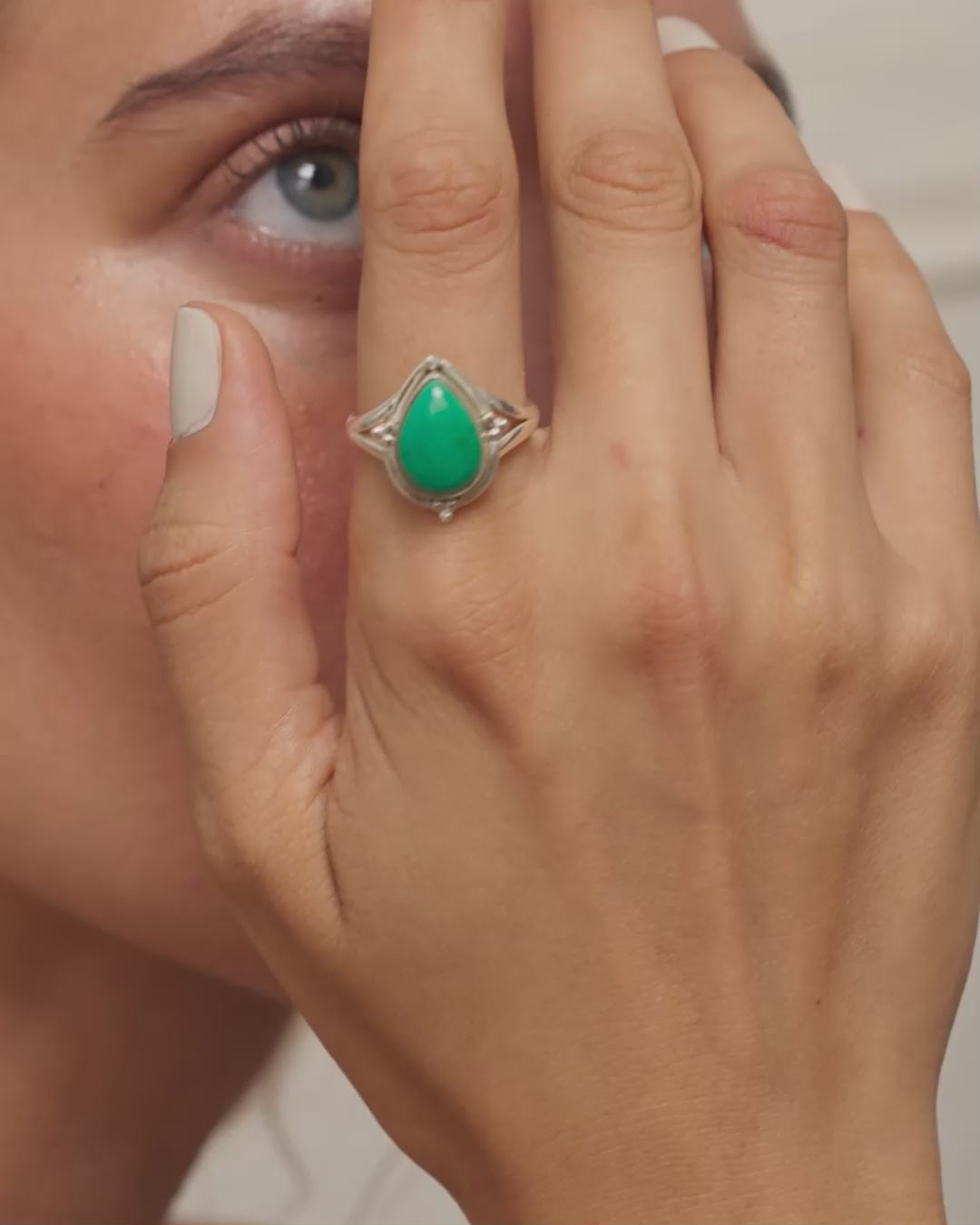 Turquoise Teardrop Ring