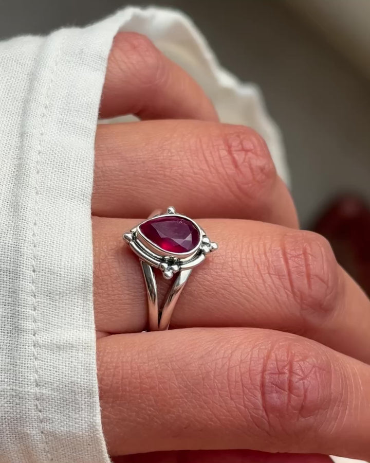 Ruby Teardrop Ring