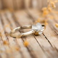 Saturn Moonstone Ring Sterling Silver - Boho Magic