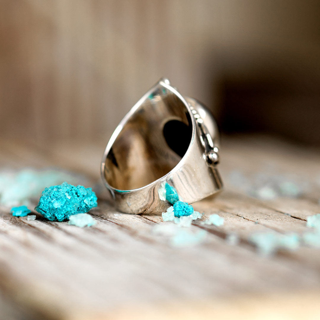 Teardrop Labradorite Ring Sterling Silver – Boho Magic Jewelry