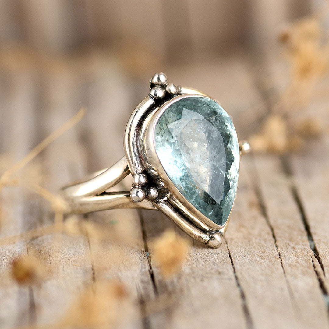 Vintage Aquamarine selling Ring, Natural Aquamarine, Blue Aquamarine Ring, Engagement Ring, Wedding Ring, 925 Stearling Silver Ring, Everyday Ring,