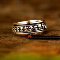 Skulls Men's Ring Sterling Silver - Boho Magic