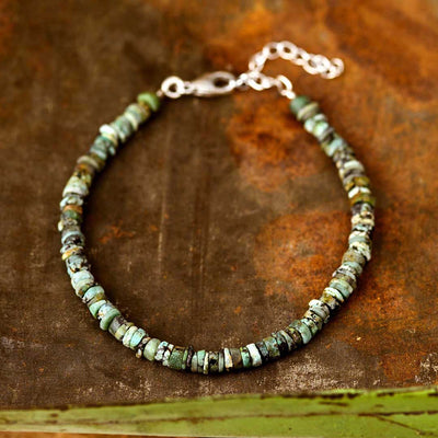 Natural Turquoise Beaded Bracelet - Boho Magic