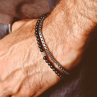 Men's Box Chain Bracelet Sterling Silver - Boho Magic