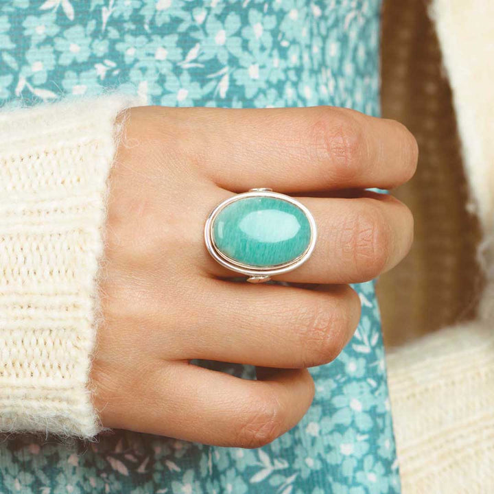 Amazonite Ring Sterling Silver