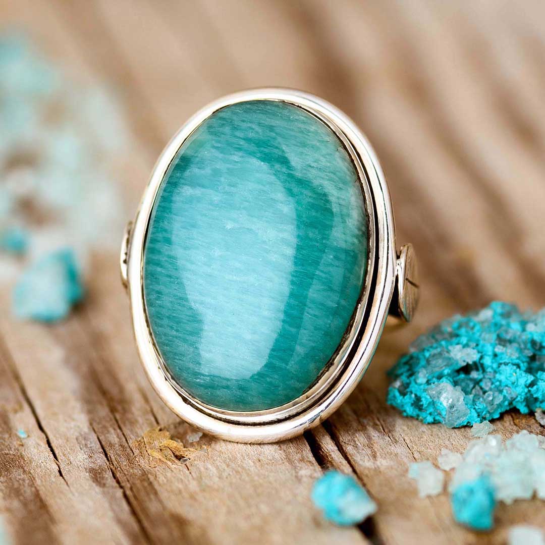 Amazonite Ring Sterling Silver