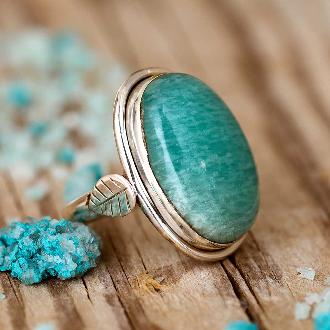 Amazonite Ring Sterling Silver – Boho Magic Jewelry