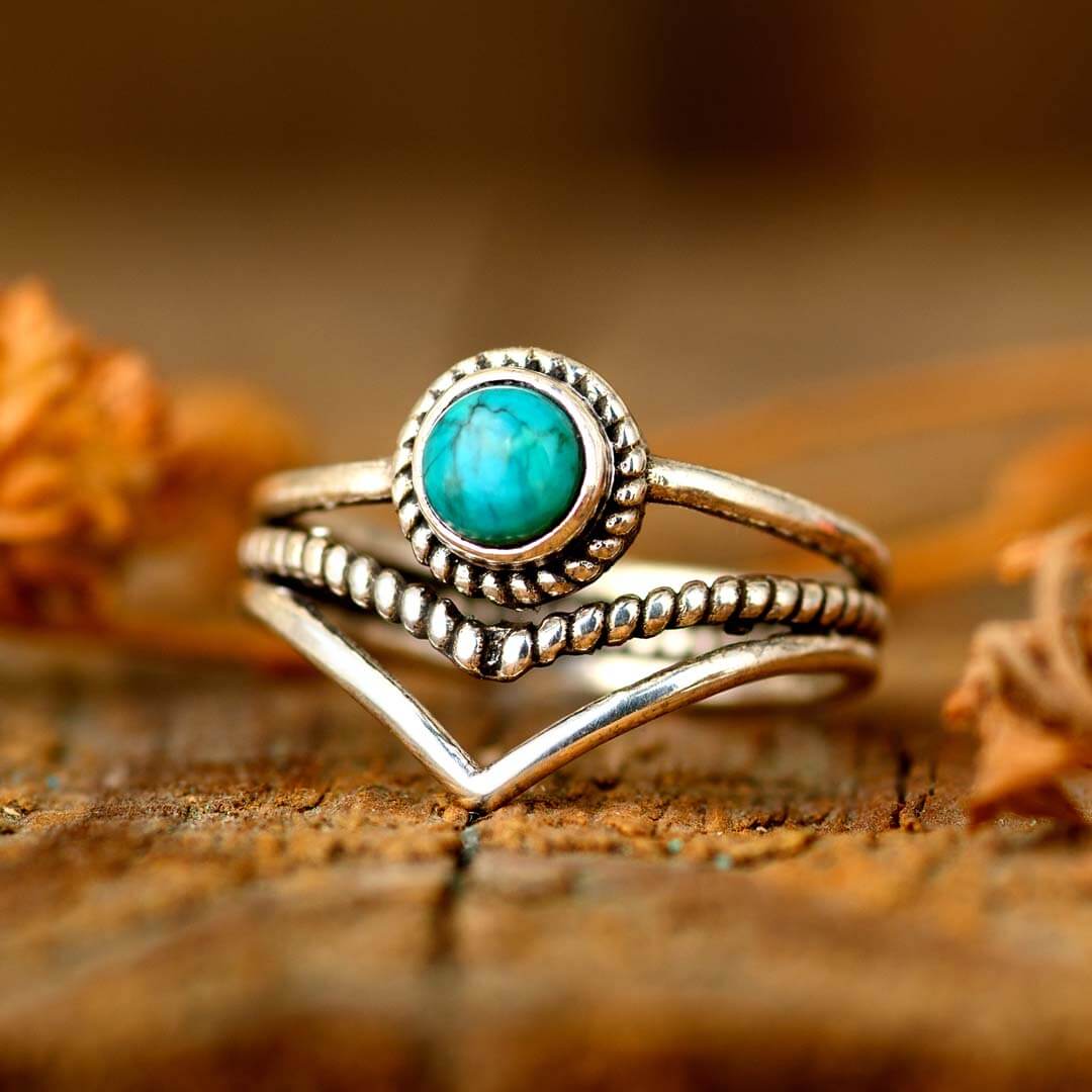 Buy Natural Turquoise Ring,turquoise Ring, Sterling Silver Ring for Women,  Statement Ring With Stone, Gemstone Boho Ring, Bohemian Jewelry Online in  India - Etsy