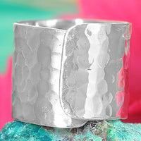 Wide Wrap Cuff Silver Ring - Boho Magic