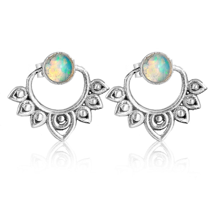 Silver Opal Ear Jacket