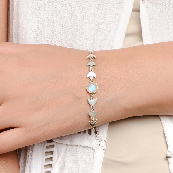 Sterling Silver Moon Phase Bracelet