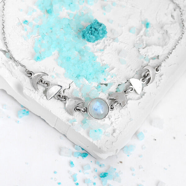 Sterling Silver Moon Phase Bracelet – Boho Magic Jewelry