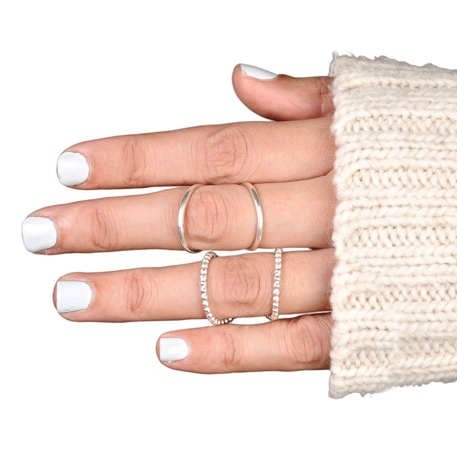 Colorful Ring Splints Women's Splint Ring Sterling Silver – Boho Magic Jewelry