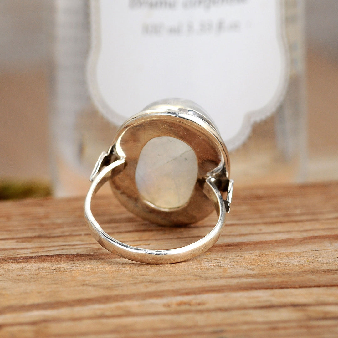 Sterling Silver Rainbow Moonstone Ring