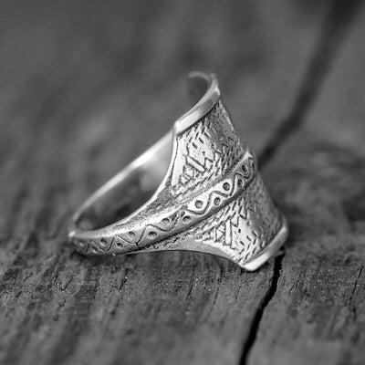 Sterling Silver Engraved Ring - Boho Magic