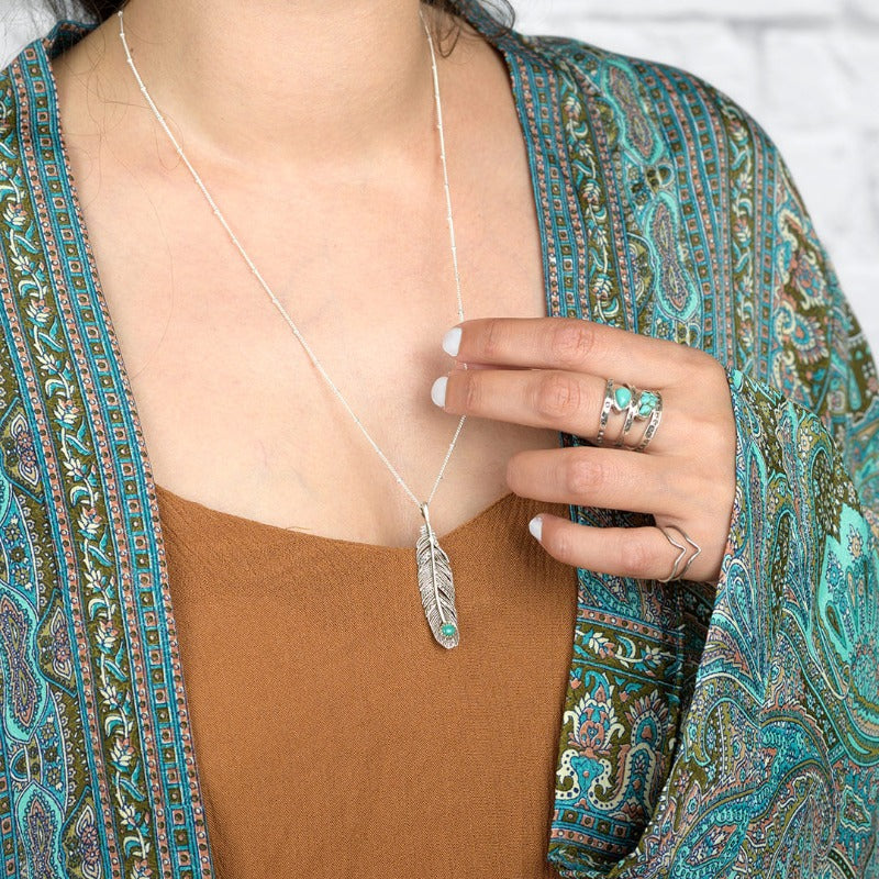 Paparazzi feather necklace hot sale