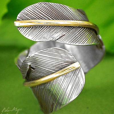 Boho Feather Silver Ring - Boho Magic