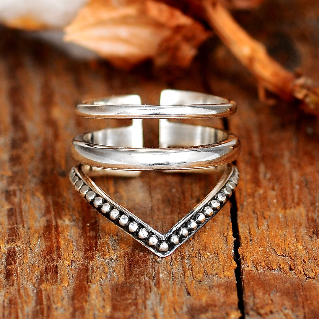 Chevron thumb ring hotsell