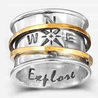 Spinner Compass Ring Sterling Silver - Boho Magic