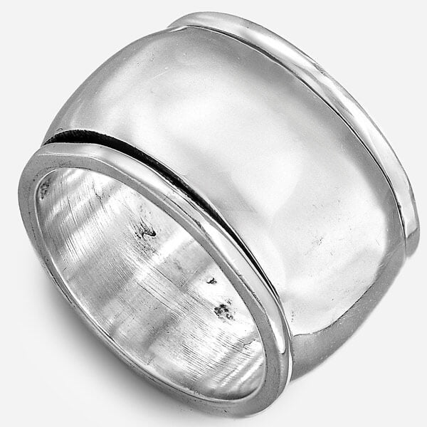 Meditationsring aus Sterlingsilber mit Drehkuppel